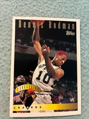 Topps Dennis Rodman Trading Card - Black, White, Yellow, Red